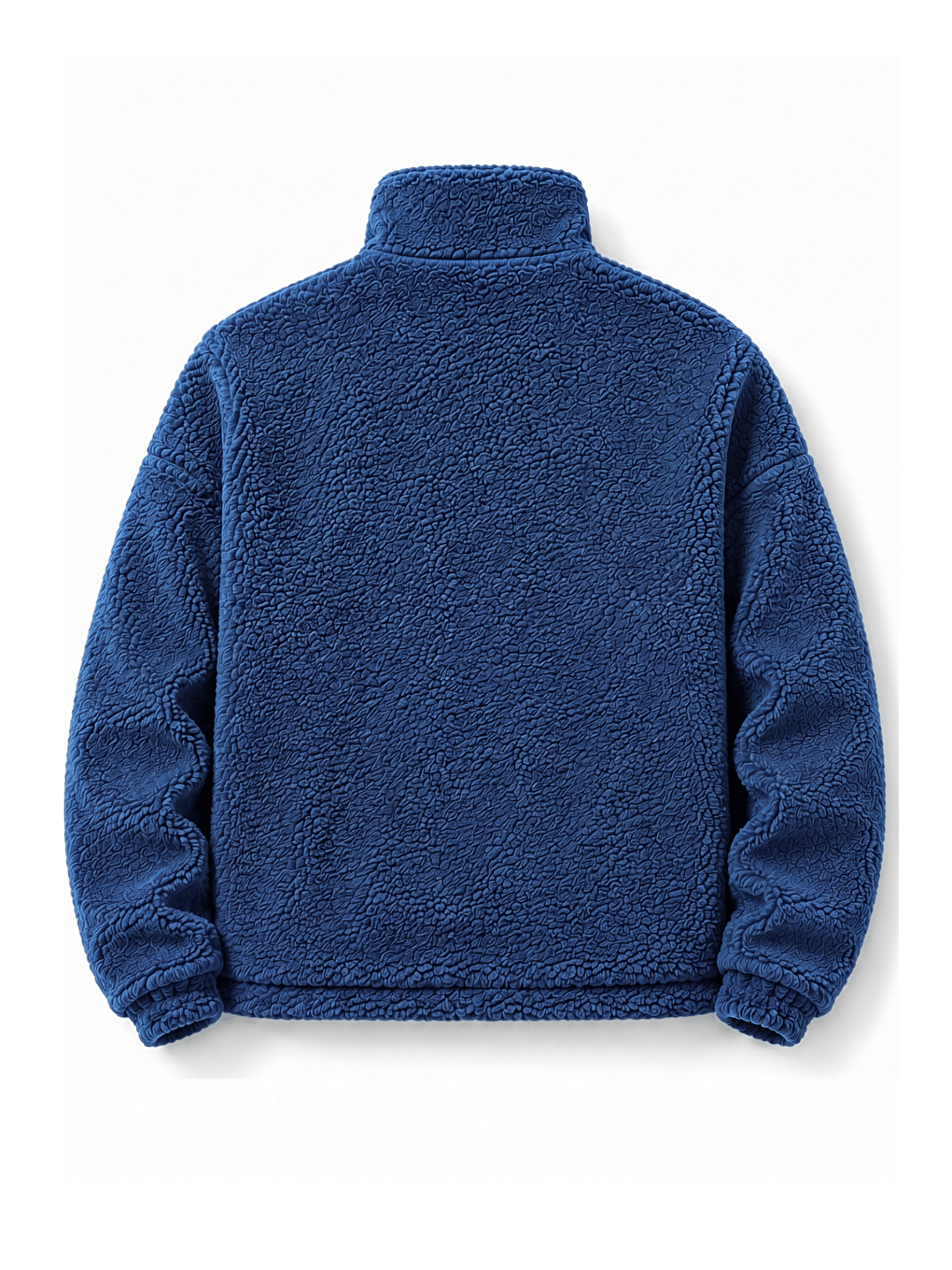 İndigo Oversize Pelüş Erkek İçi Polarlı Tam Fermuarlı Sherpa Sonbahar Kış Kadın Polar Sweatshirt Oversıze-p-1