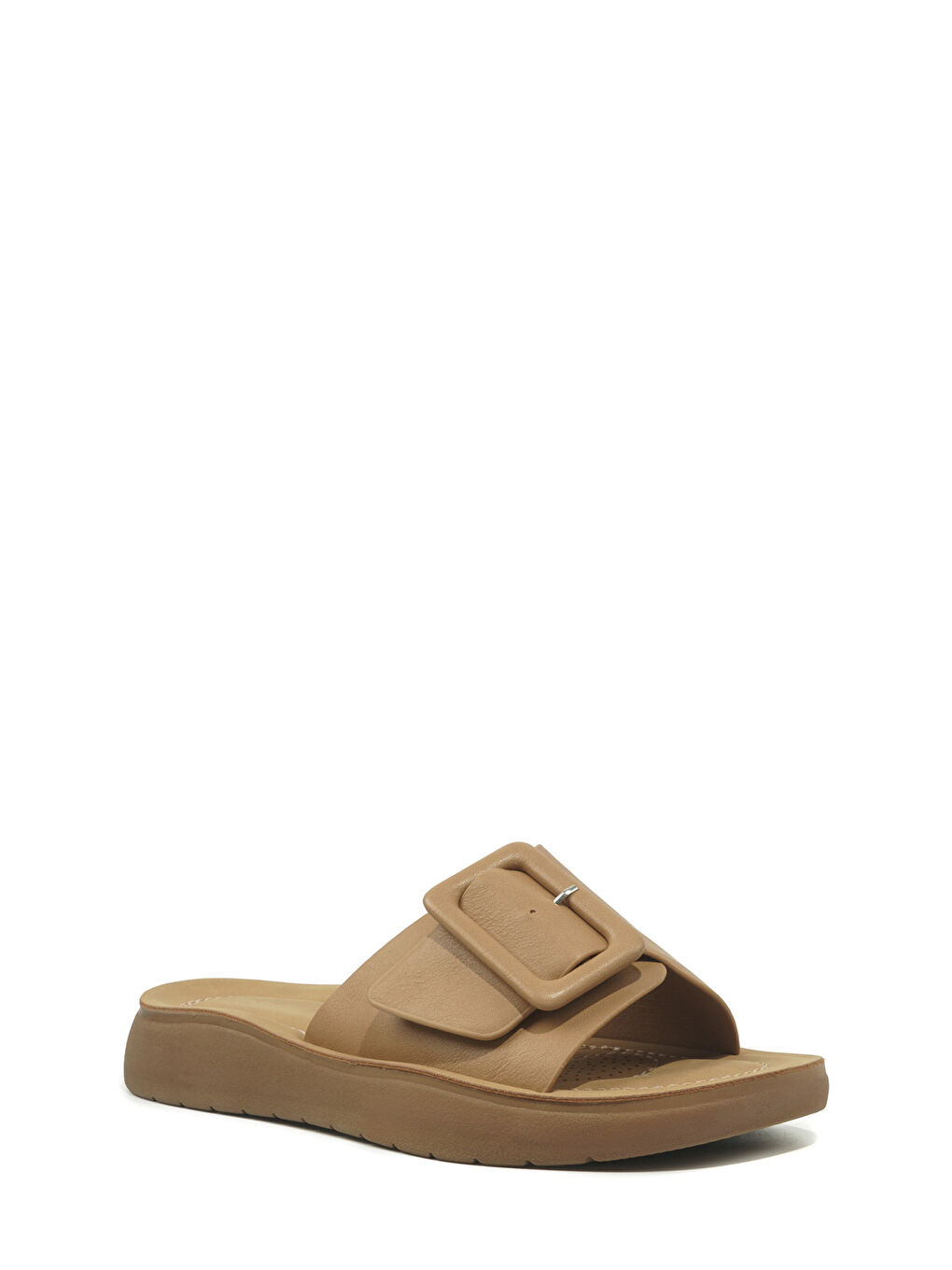 Kahverengi 409029.Z6FX Taba Kadın Terlik-1