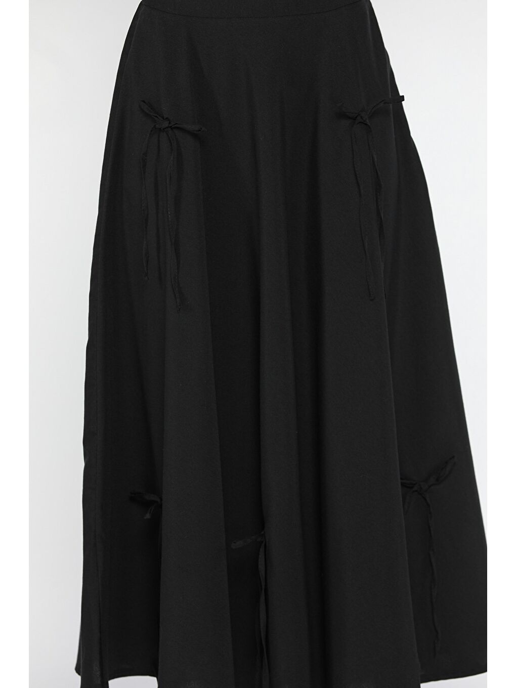 Siyah Kadın Fiyonklu Kiloş Etek-3