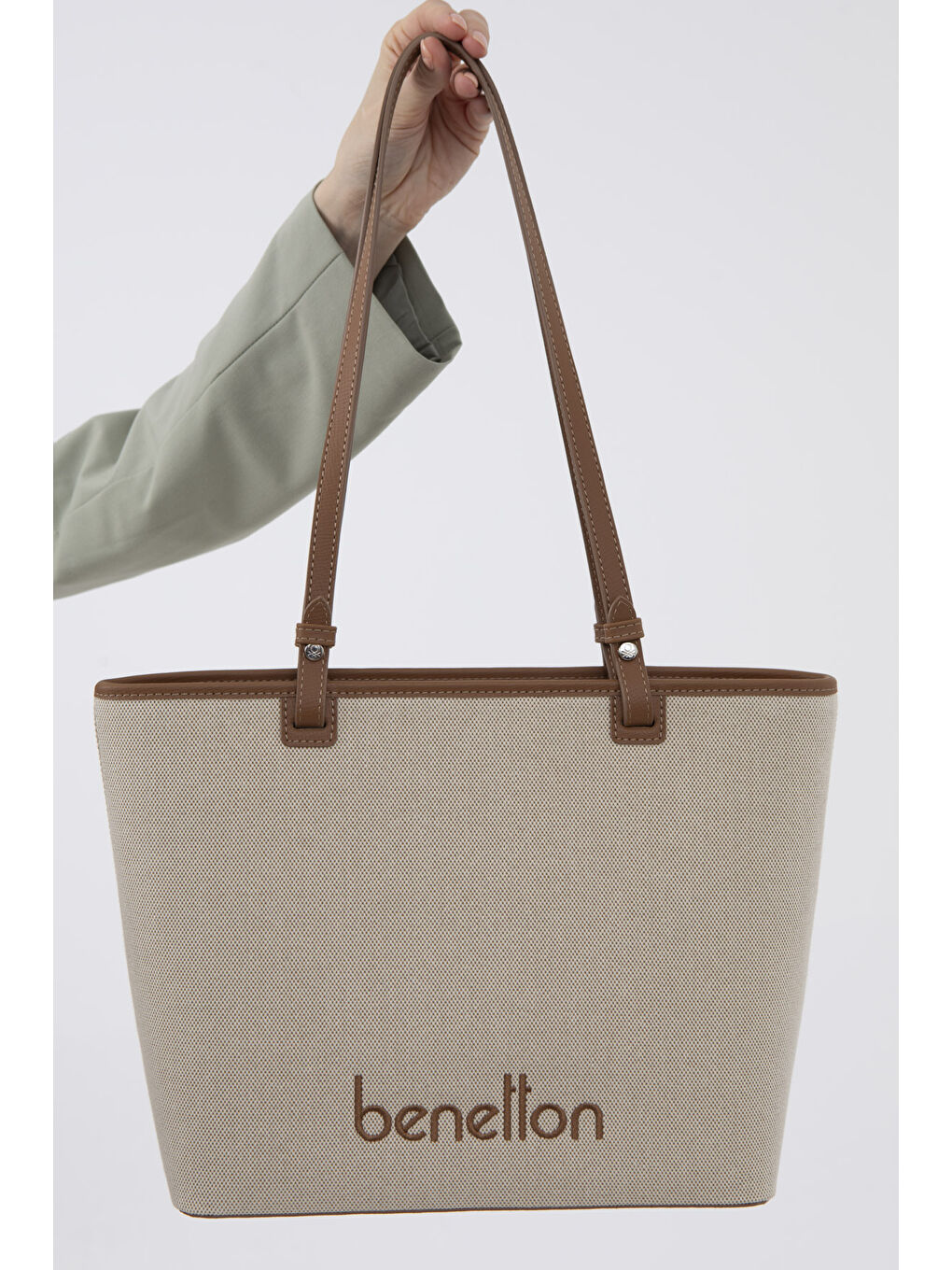 Kahverengi Kadin Kol Çantasi Camel BNT1542-2