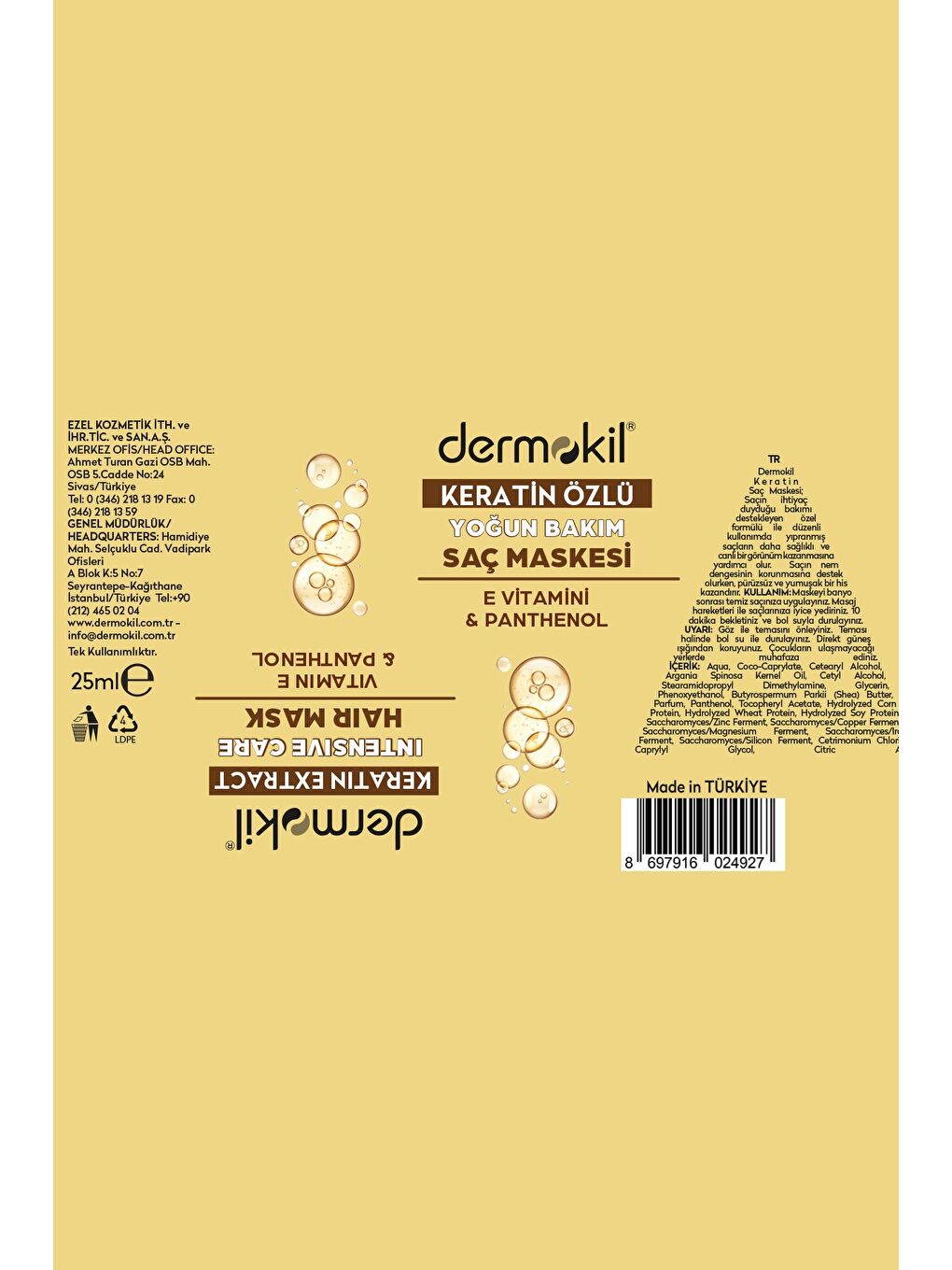 Keratin Özlü Saç Maskesi 25 ml-5