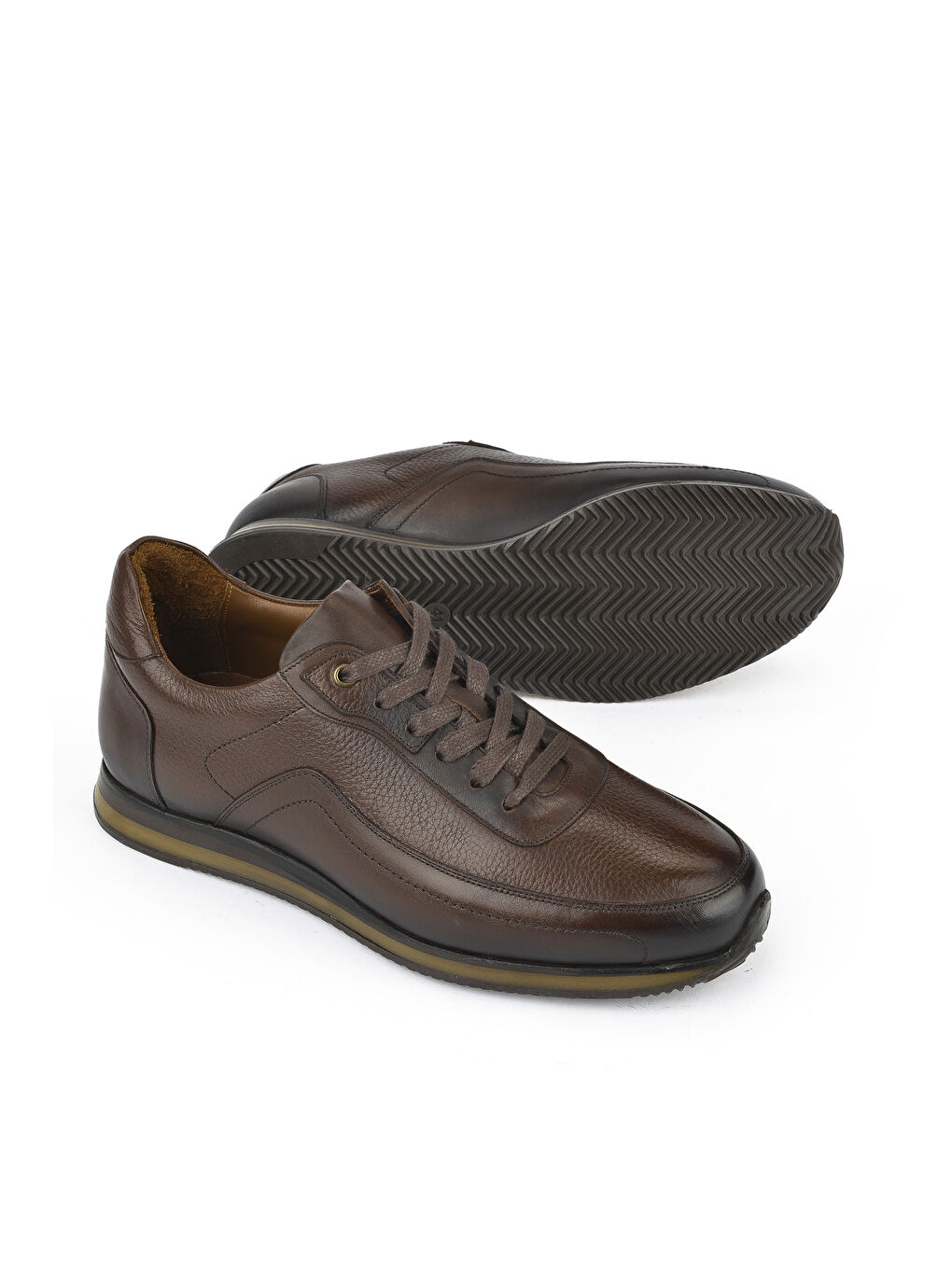 Kahverengi Erkek Hakiki Deri Ayakkabı 151745Z0828 Kahve-3
