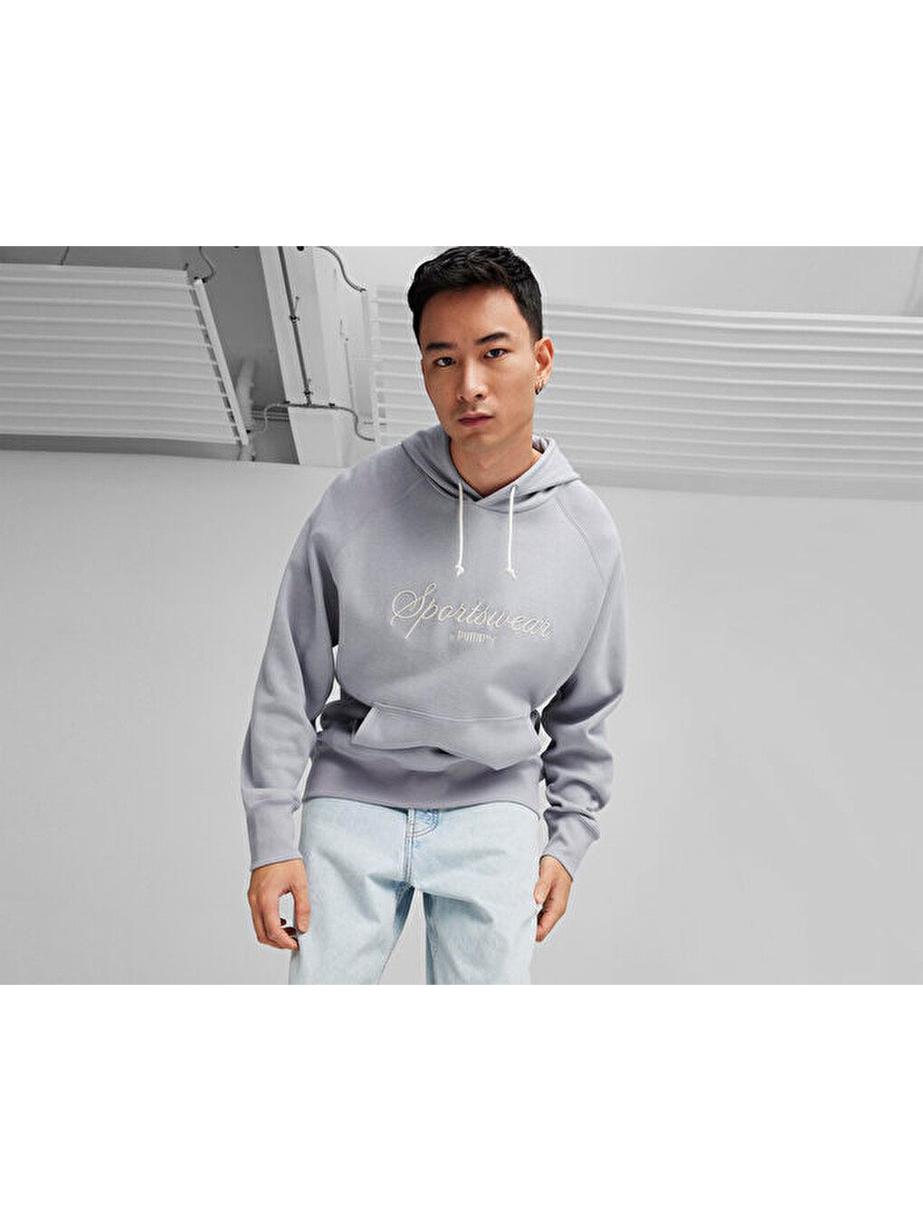 Classics+ Hoodie Erkek Günlük Sweatshirts 62427563 Gri-2