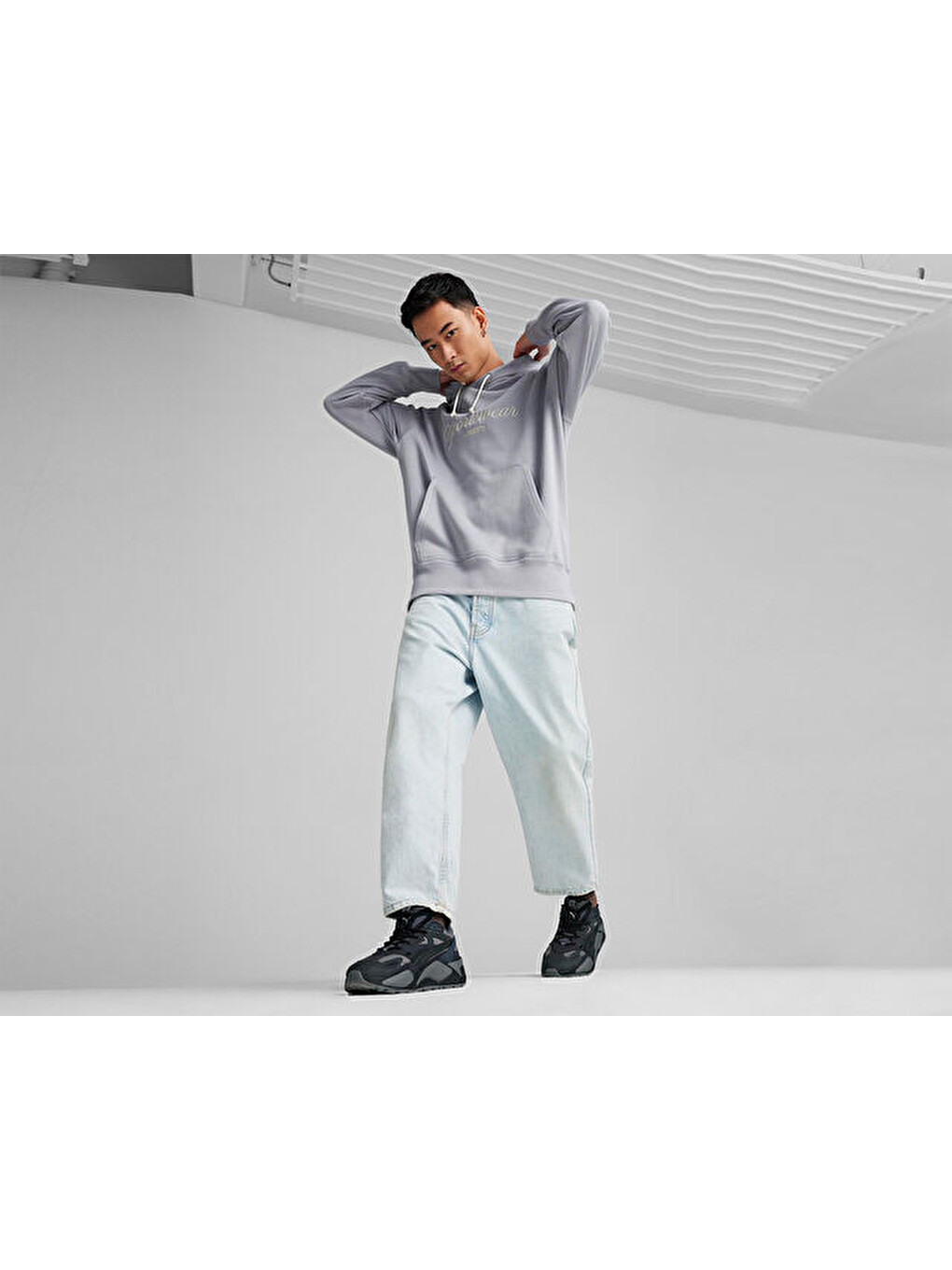 Classics+ Hoodie Erkek Günlük Sweatshirts 62427563 Gri-4