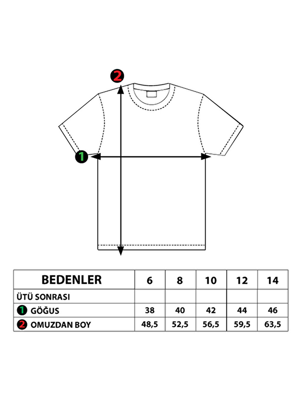 Yeşil Erkek Çocuk Garni Detaylı Baskılı Tişört-2