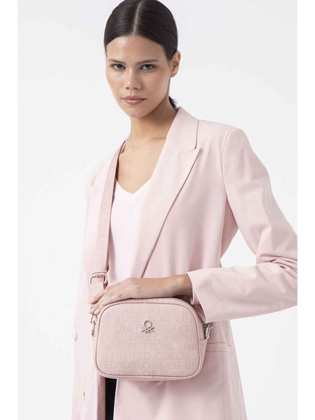 Pembe Kadin Çapraz Çanta Pudra BNT1585