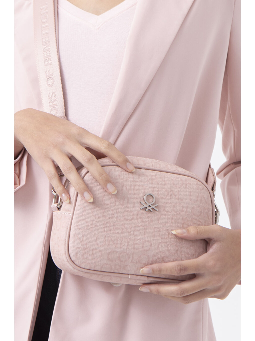 Pembe Kadin Çapraz Çanta Pudra BNT1585-2