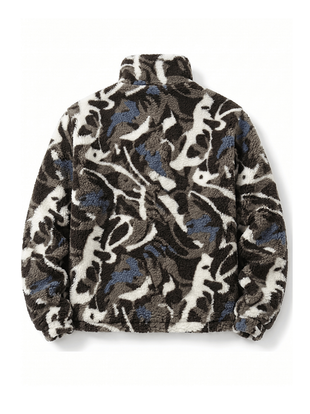 Bej Oversize Pelüş Erkek İçi Polarlı Tam Fermuarlı Sherpa Sonbahar Kış Kadın Polar Sweatshirt Oversıze-p-1
