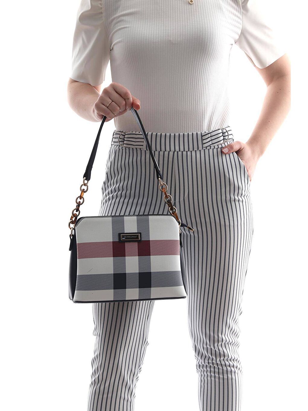 Beyaz Kadın Omuz Çantası 937-33991-3