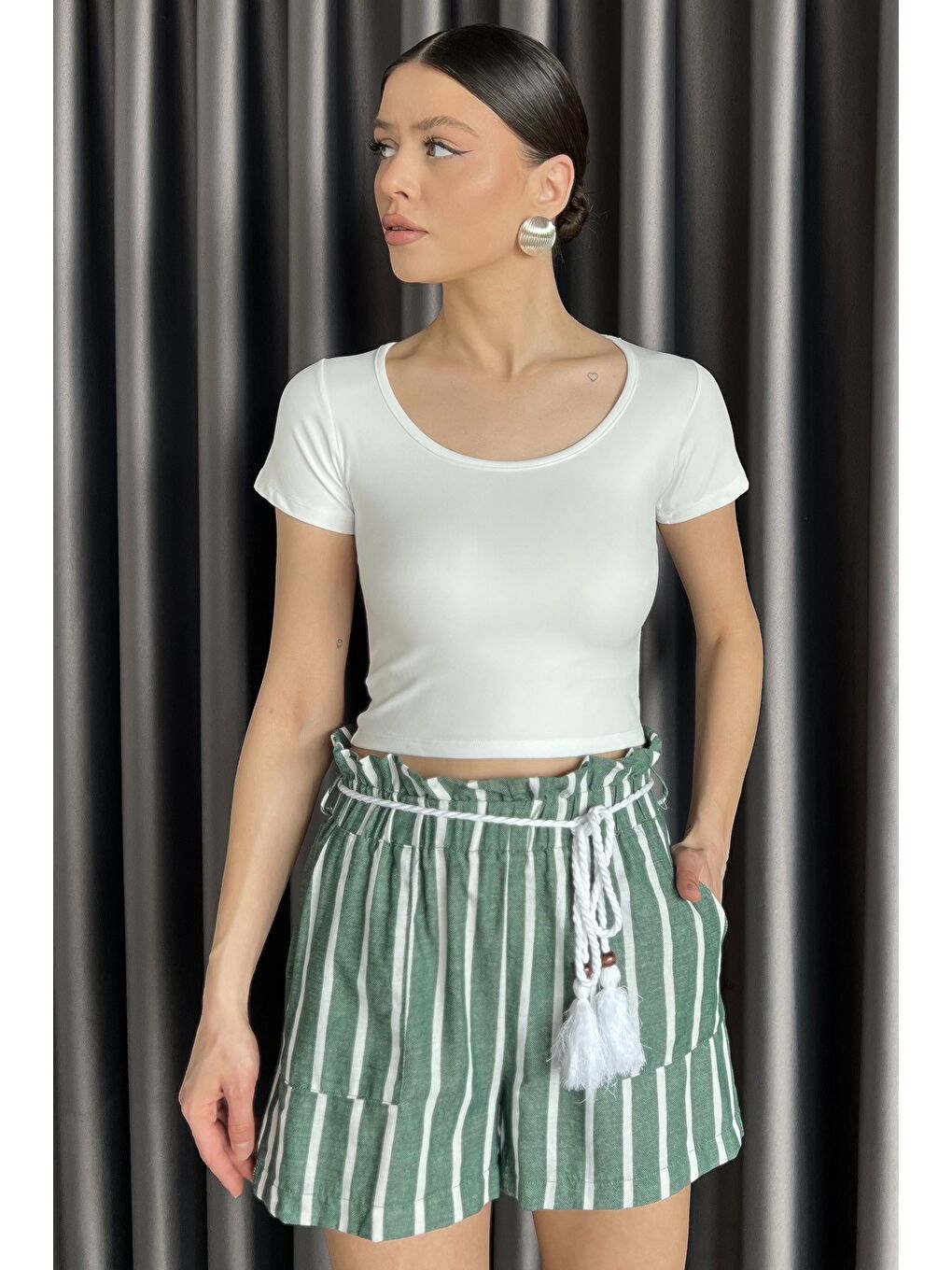 Beyaz Kadın Modal Kumaş Elastanlı Bluz