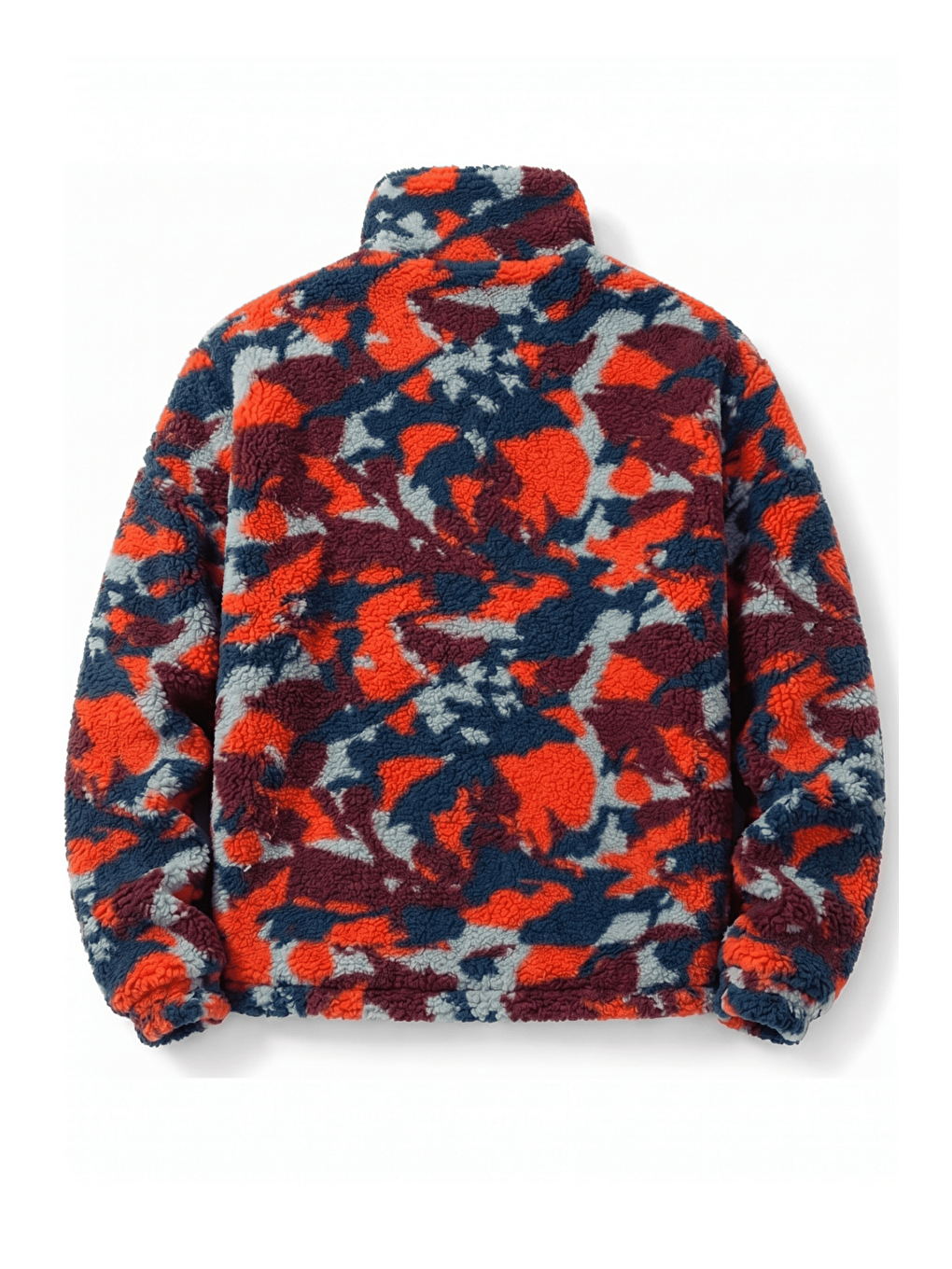 Kırmızı Oversize Pelüş Erkek İçi Polarlı Tam Fermuarlı Sherpa Sonbahar Kış Kadın Polar Sweatshirt Oversıze-p-1