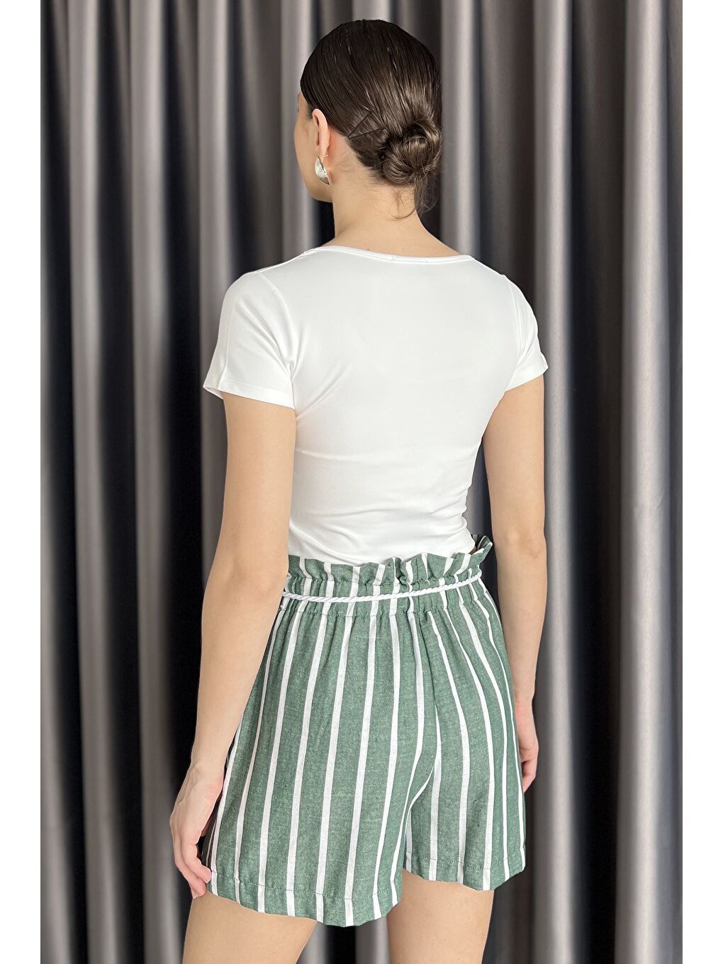 Beyaz Kadın Modal Kumaş Elastanlı Bluz-2