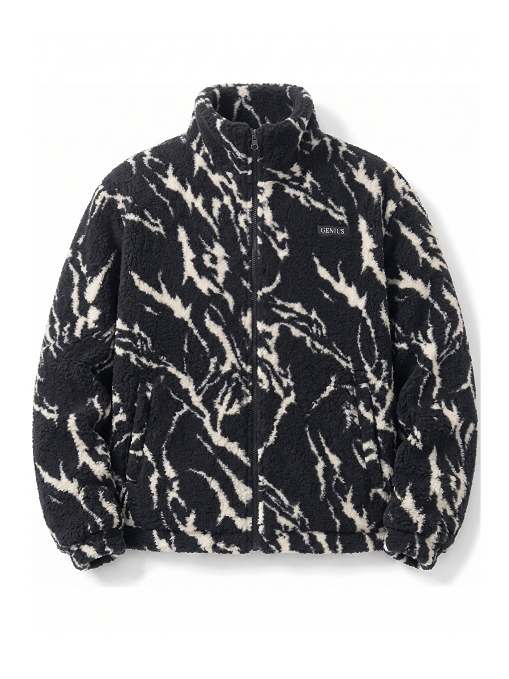 Siyah Oversize Pelüş Erkek İçi Polarlı Tam Fermuarlı Sherpa Sonbahar Kış Kadın Polar Sweatshirt Oversıze-p