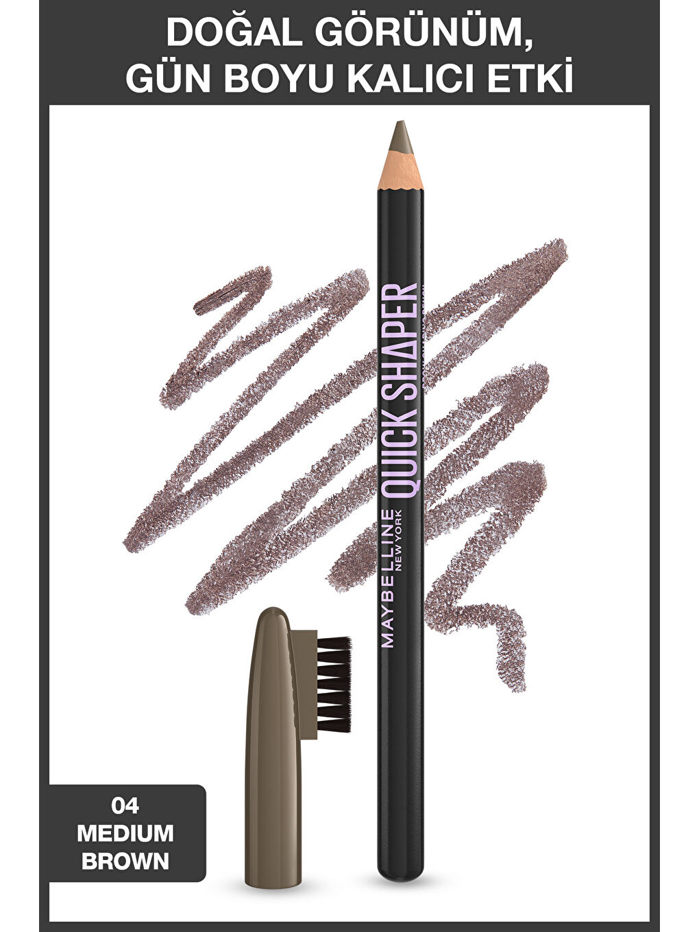 Maybelline NY Quick Shaper Kaş Şekillendirici Kalem - 04 Medium Brown