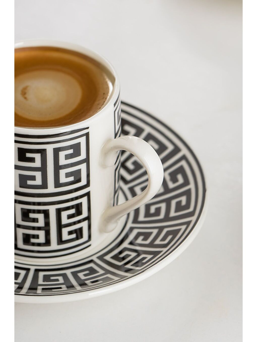 Siyah Yx01 Desenli 6 Kişilik Porselen Fincan Takımı 90c-2