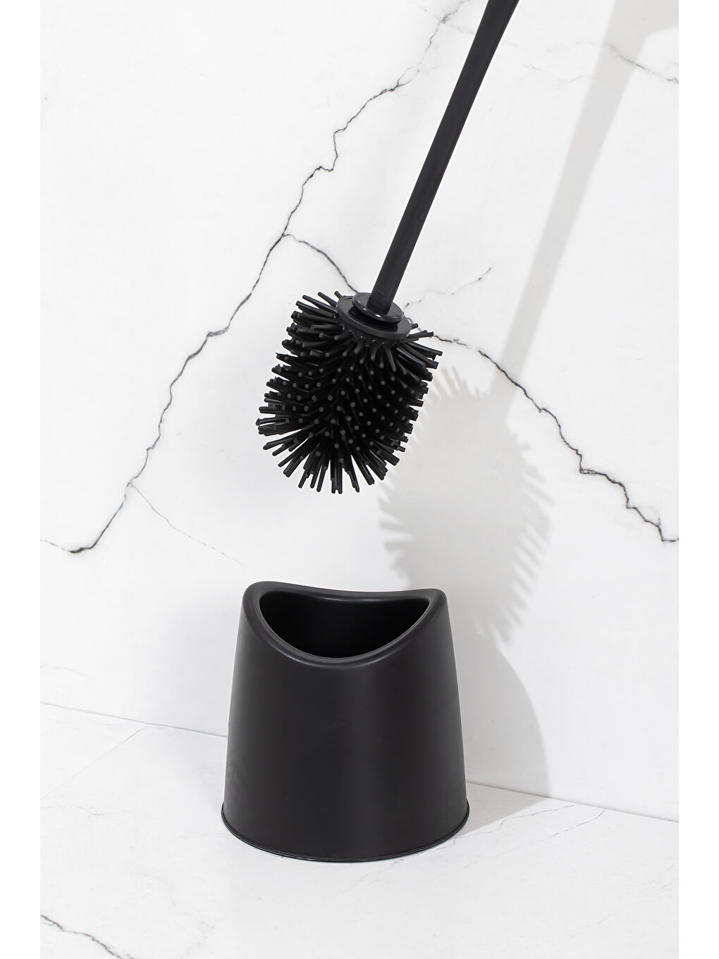 SB-776 Silikon Wc Tuvalet Banyo Fırçası Klozet Fırçası Siyah-1