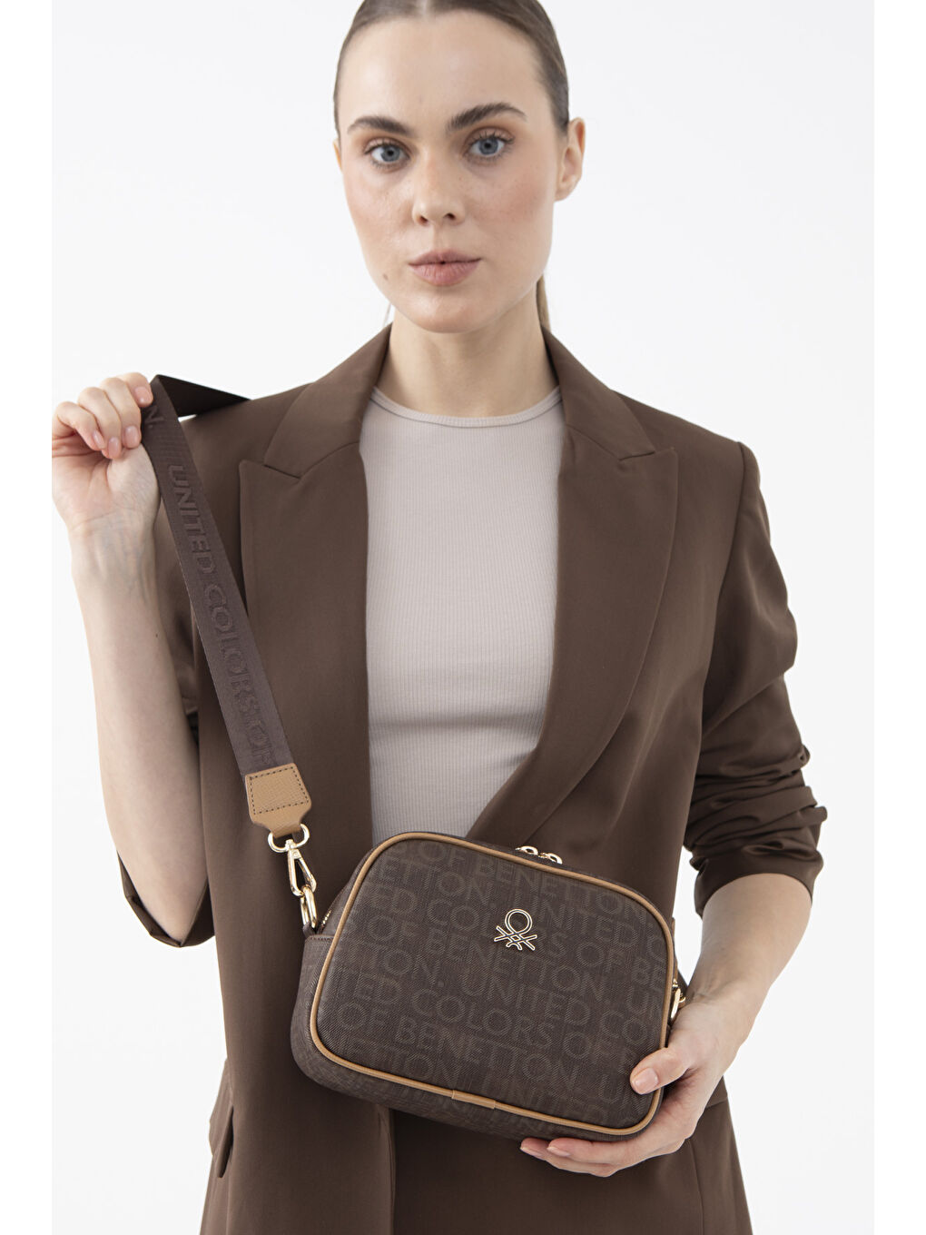 Kahverengi Kadin Çapraz Çanta Kahve-Camel BNT1585