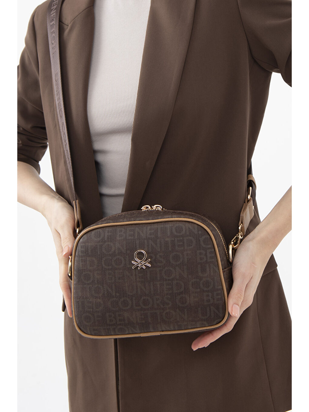 Kahverengi Kadin Çapraz Çanta Kahve-Camel BNT1585-1