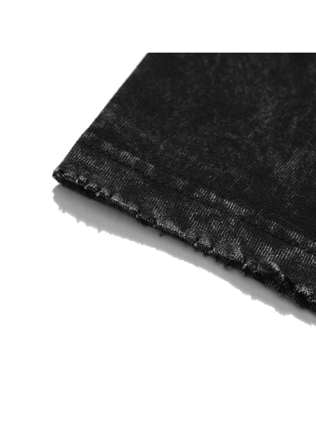 Antrasit Partie Monster Baskılı Vintage Yıkamalı Oversize Crop-3