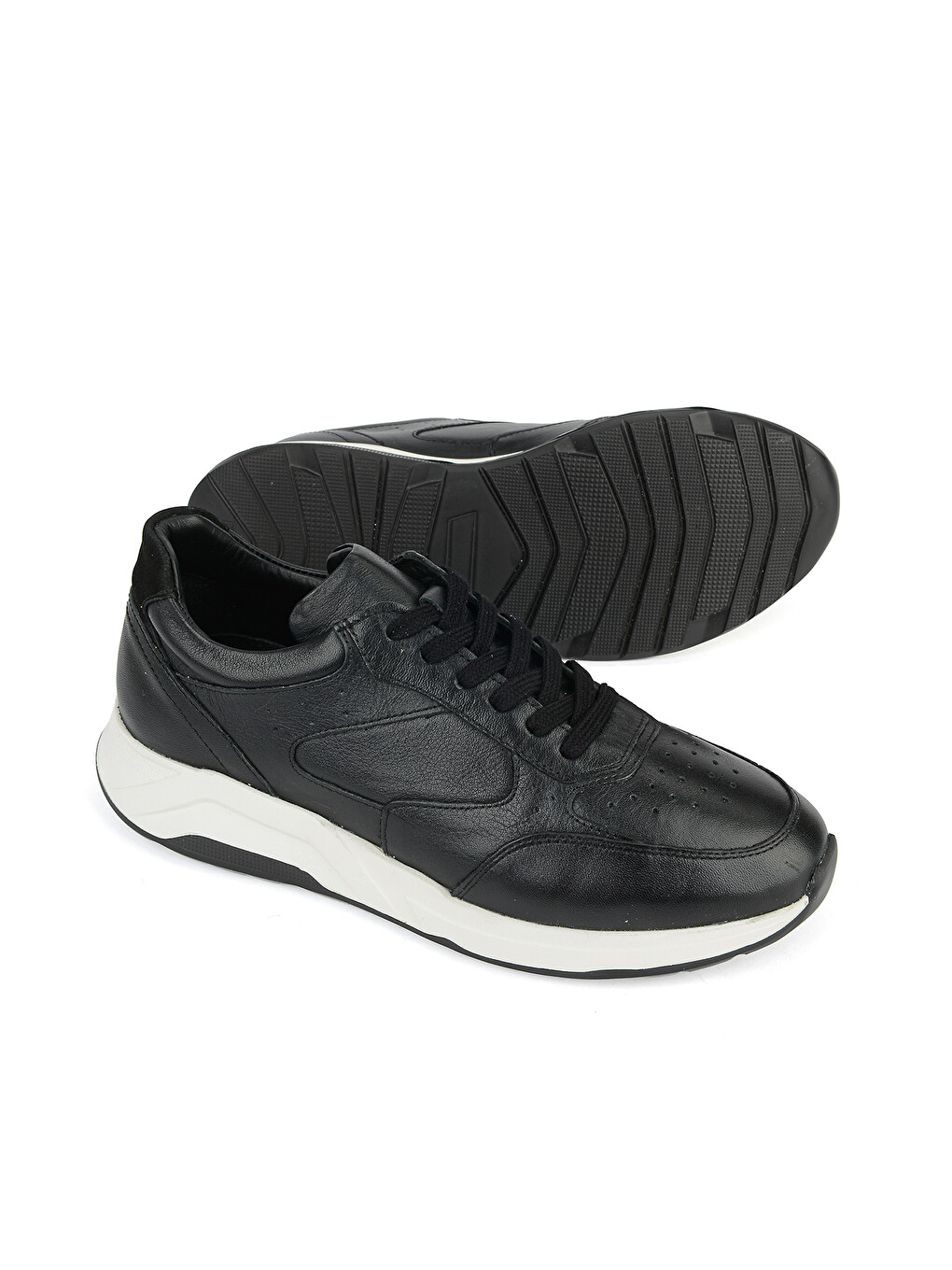 Erkek Hakiki Deri Sneaker 1631026z1040 Siyah-3
