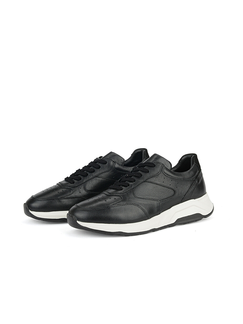 Erkek Hakiki Deri Sneaker 1631026z1040 Siyah-4
