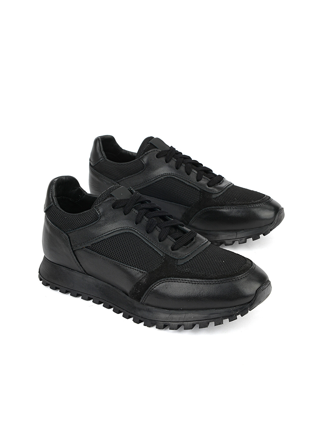 Erkek Hakiki Deri Sneaker 1631026zh10 Siyah-1