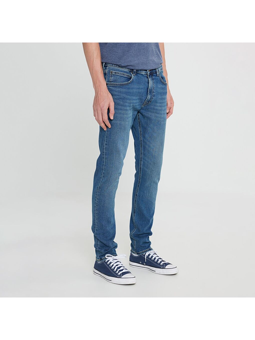 Luke Slim Tapered Erkek Mavi Jean