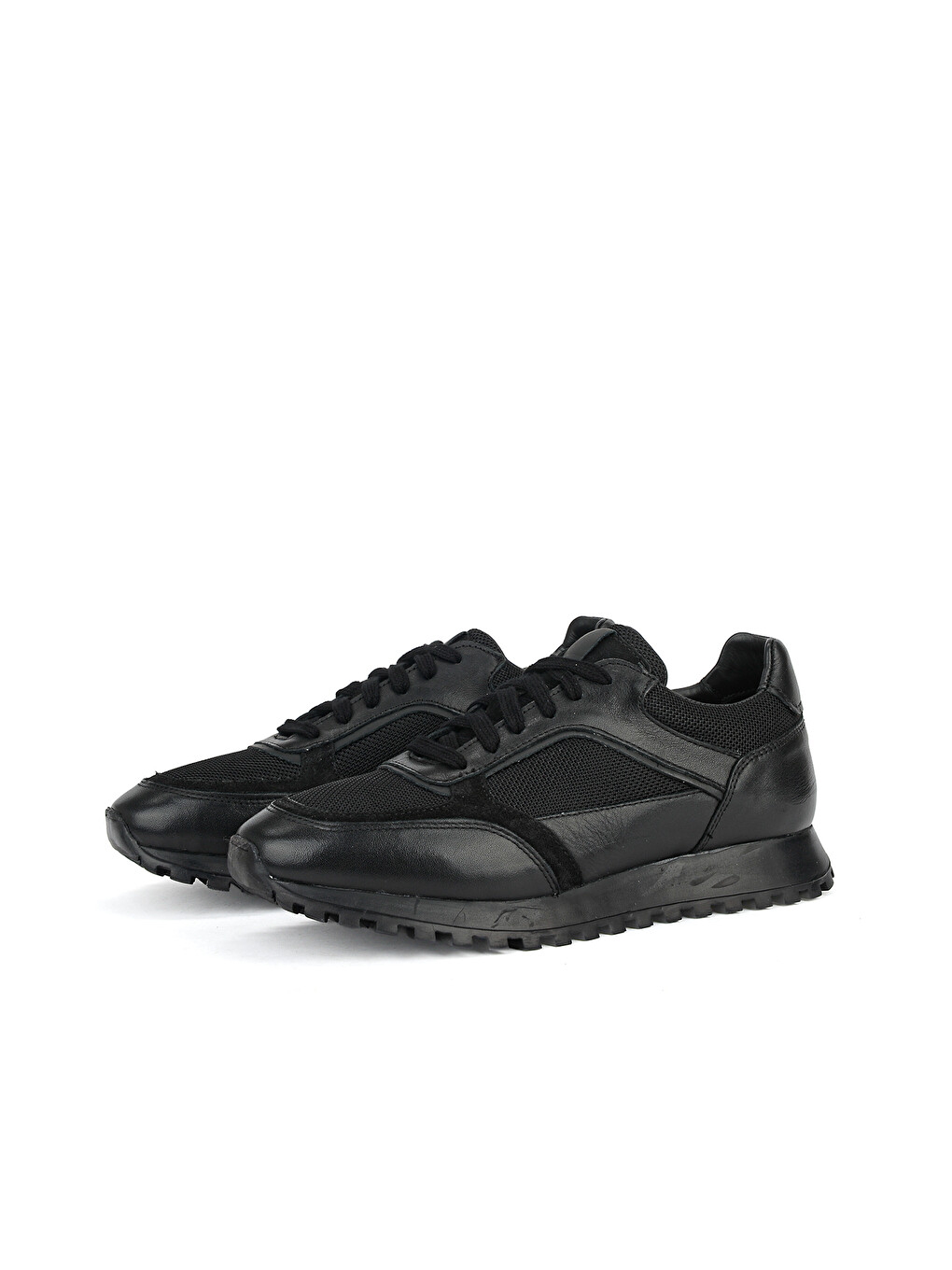 Erkek Hakiki Deri Sneaker 1631026zh10 Siyah-4
