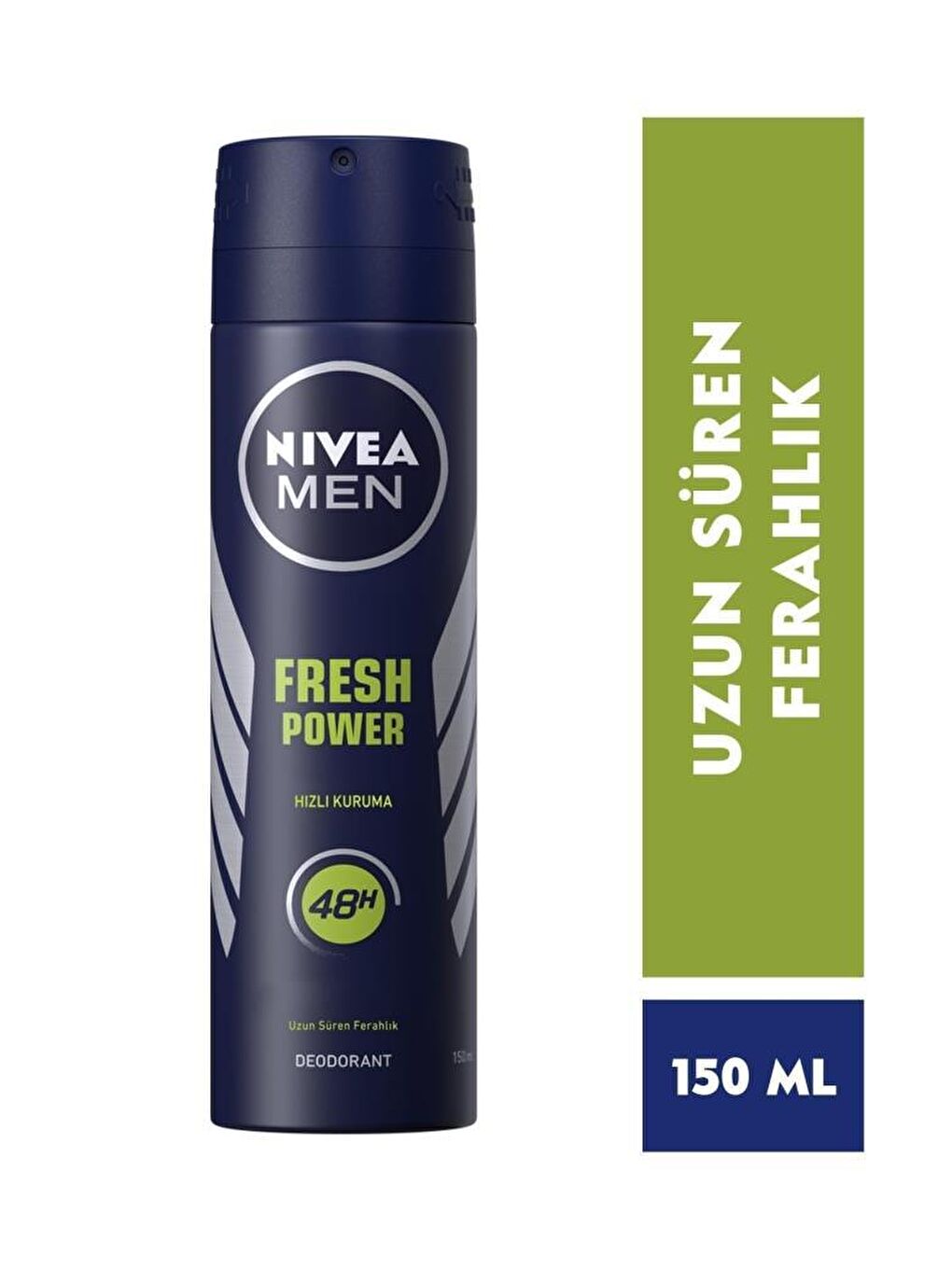 NIVEA Şeffaf Men Erkek Sprey Deodorant Fresh Power 150 ml, Ter Ve Ter Kokusuna Karşı 48 Saat Deodorant Koruması