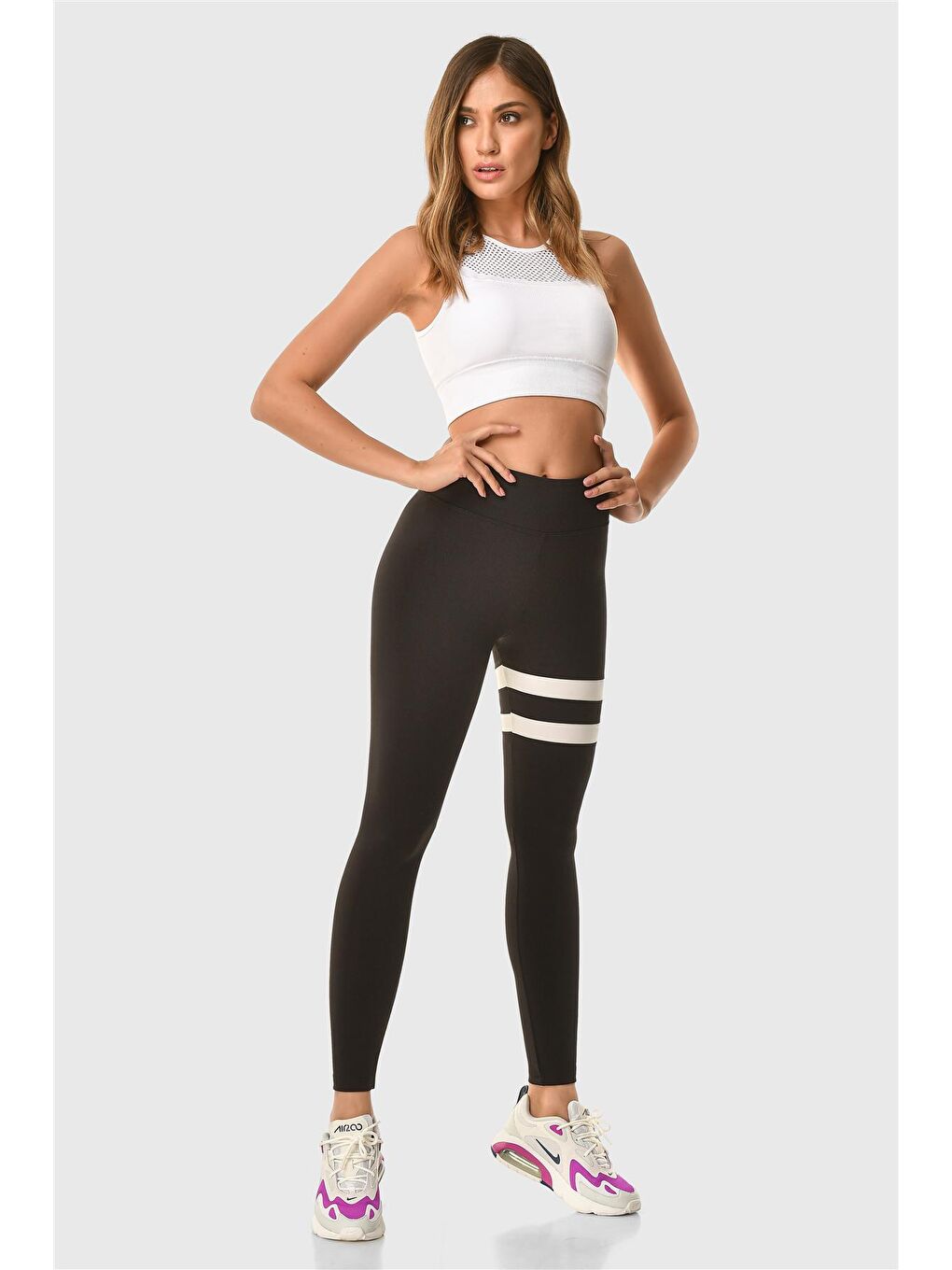 Siyah Yüksek Bel Spor Tayt