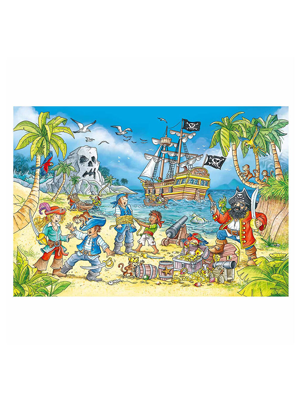 Ravensburger Renksiz Çocuk Puzzle 2x24 Parça Macera Adası 50895 - 1