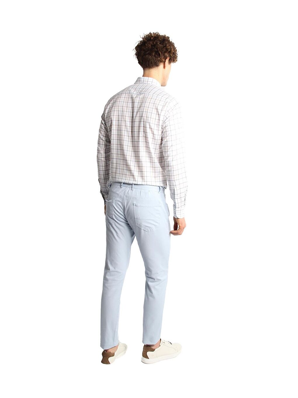 Yeşil Erkek Mavi Slim Fit / Dar Kalıp Pantolon-3