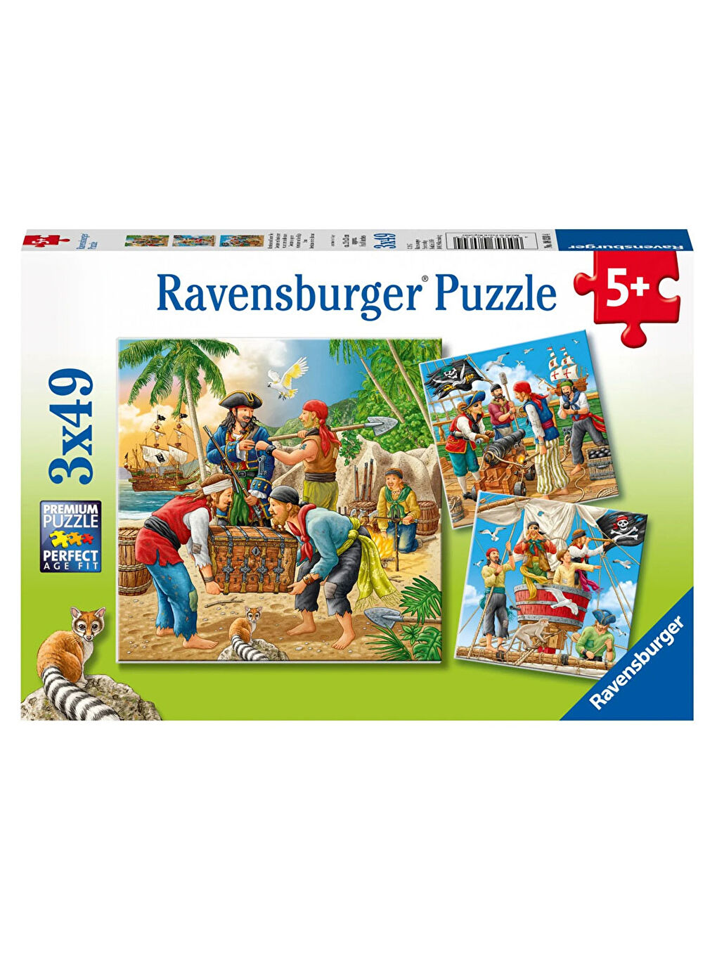 Ravensburger Renksiz 3x49 Parça Puzzle Açık Deniz Macerası 80304