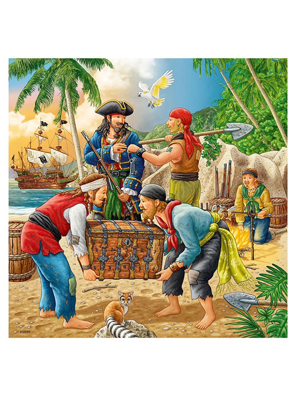 Ravensburger Renksiz 3x49 Parça Puzzle Açık Deniz Macerası 80304 - 1