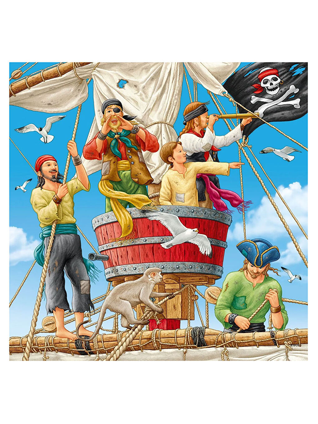 Ravensburger Renksiz 3x49 Parça Puzzle Açık Deniz Macerası 80304 - 2