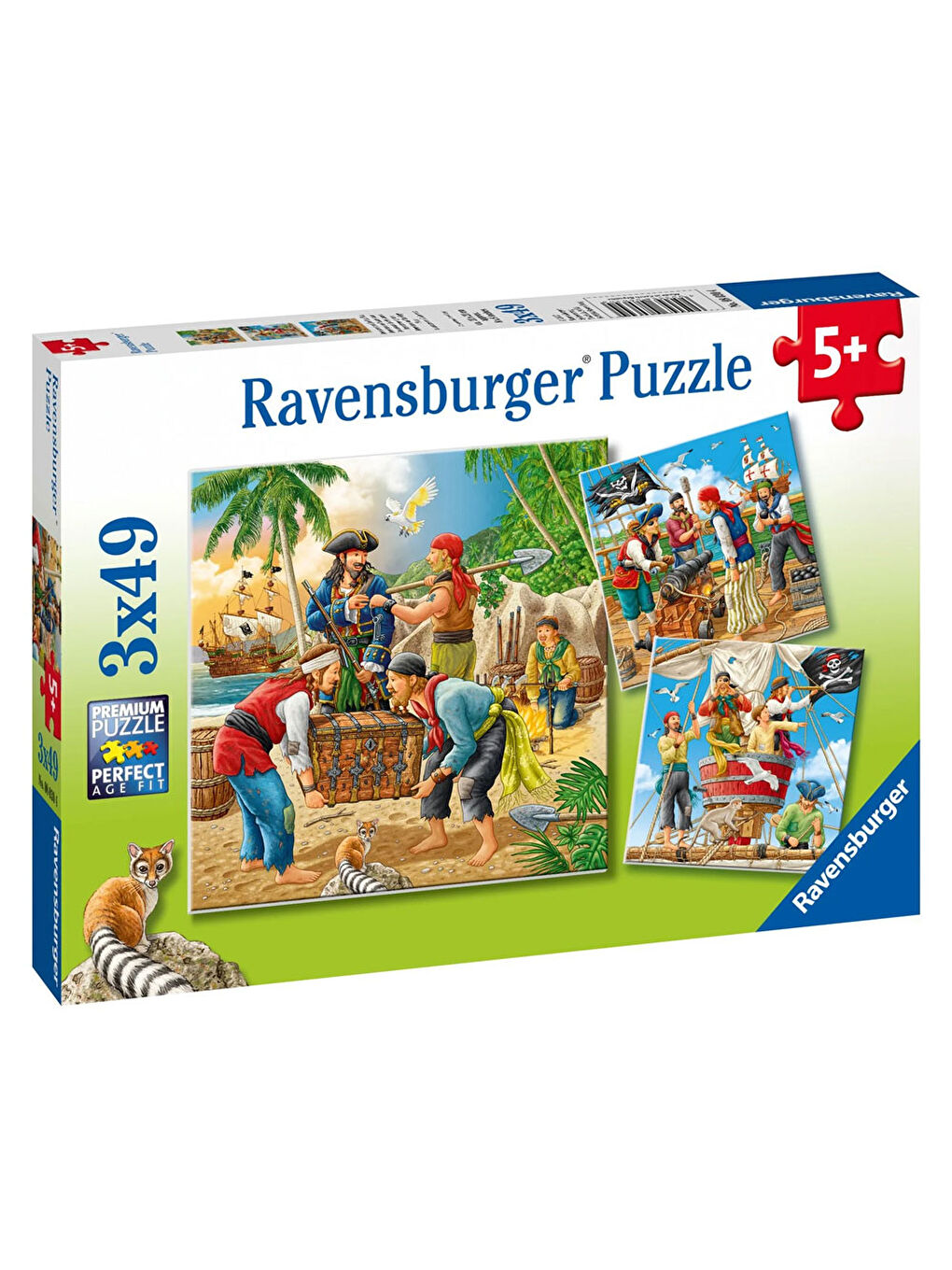 Ravensburger Renksiz 3x49 Parça Puzzle Açık Deniz Macerası 80304 - 3