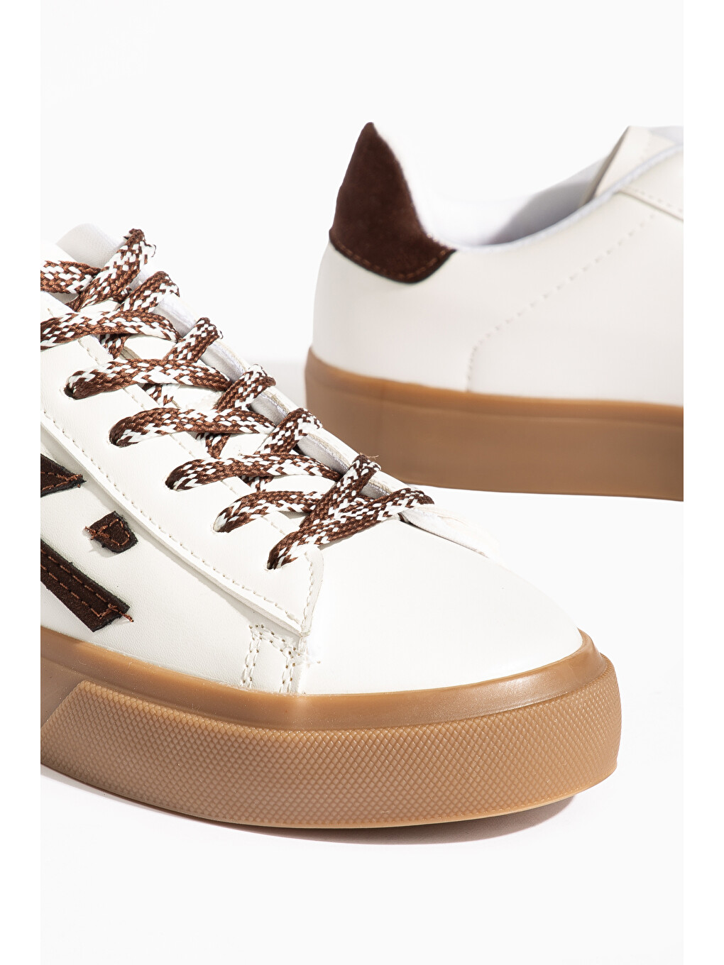 Kahverengi Forden Günlük Ortopedik Kadın Sneaker Spor Ayakkabı-4