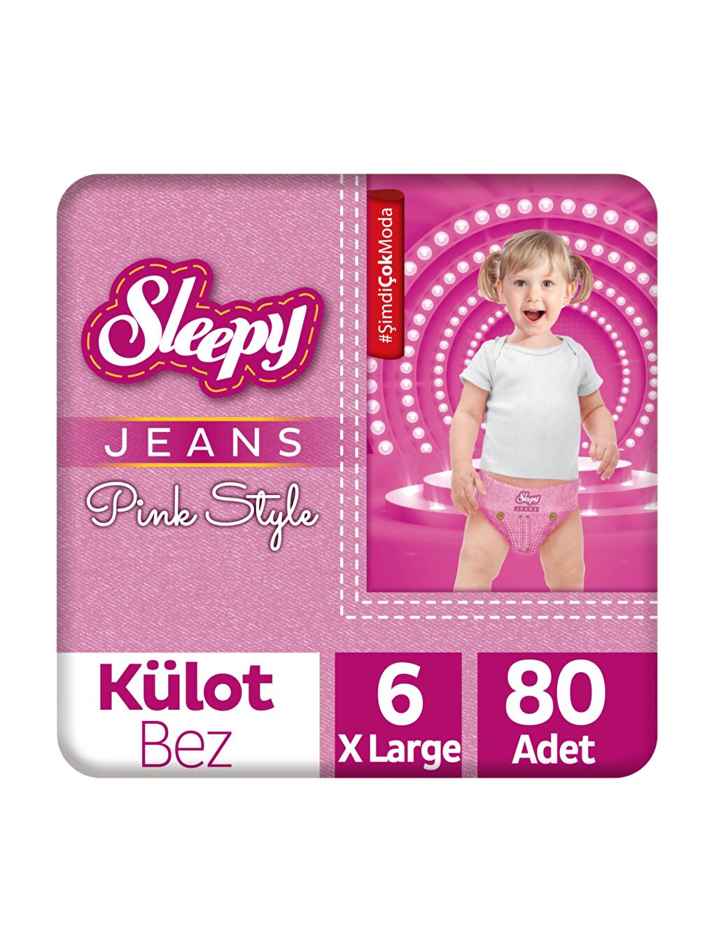 Pink Jeans Külot Bez 6 Numara Xlarge 4’lü Jumbo 80 Adet