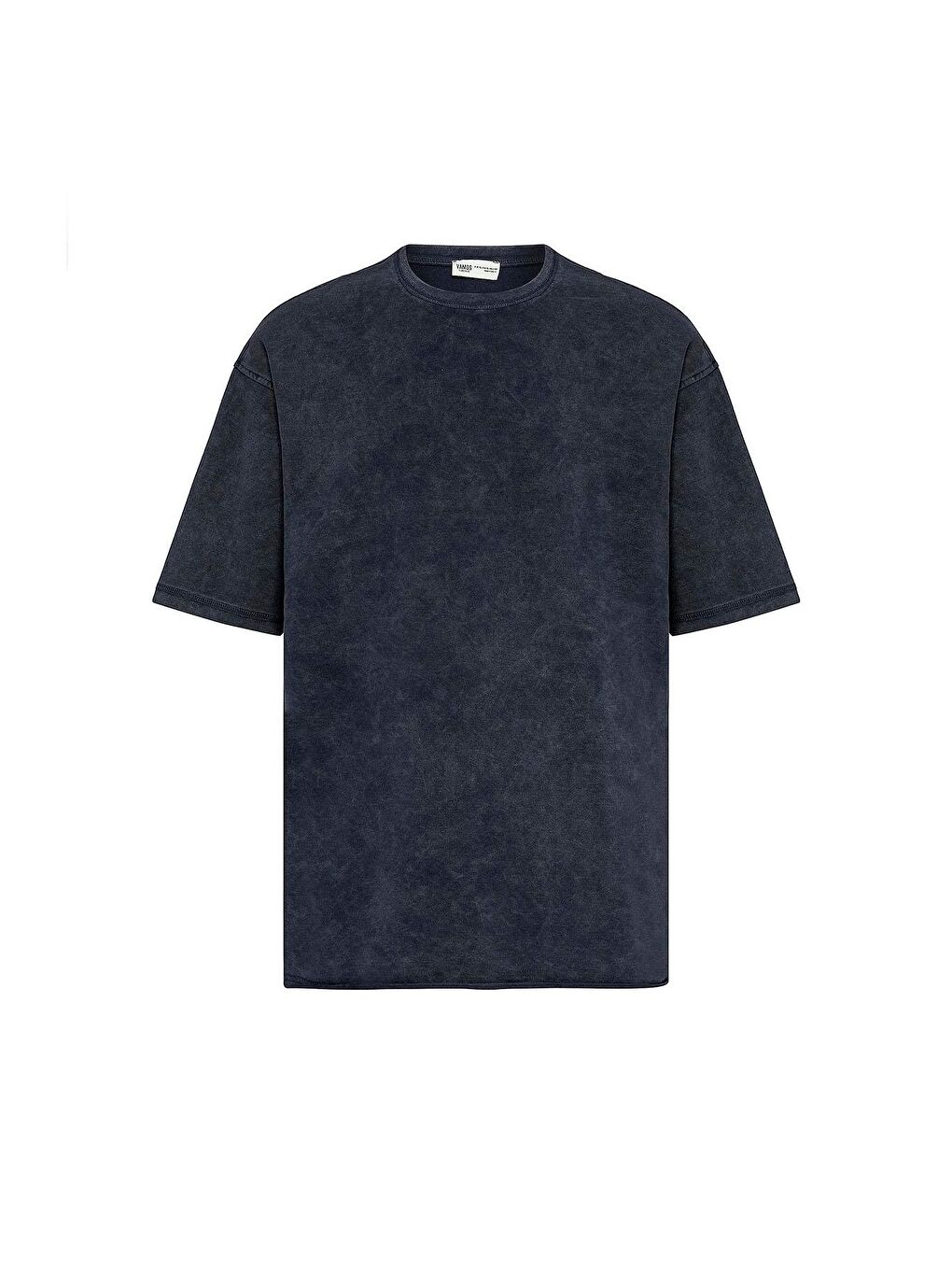 Yıkamalı Basic Oversize Tişört Siyah-1