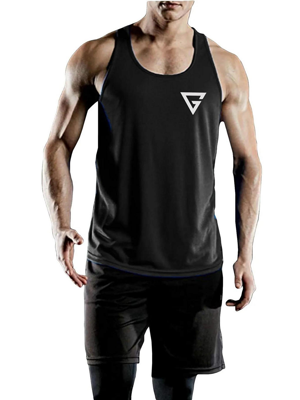 5'li Paket Erkek Dry Fit Y-back Gym Fitness Sporc Atlet Genıus-fıt5(Füme,Siyah,Gri,Kırmızı,Lacivert)-1