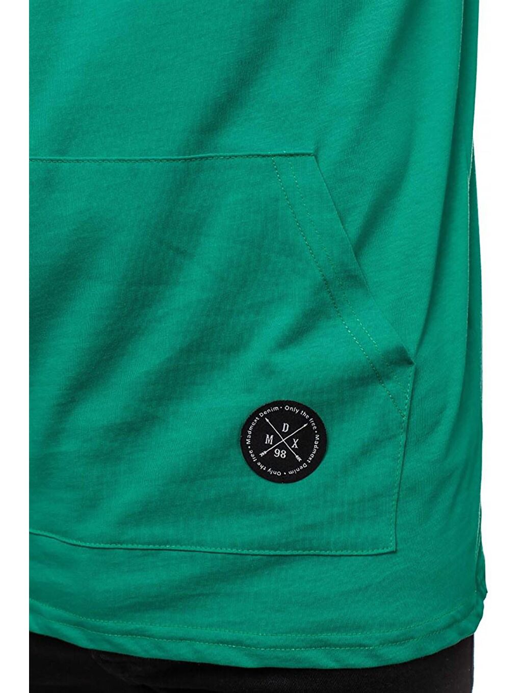 Yeşil kapüşonlu Kolsuz Tişört 2897-1