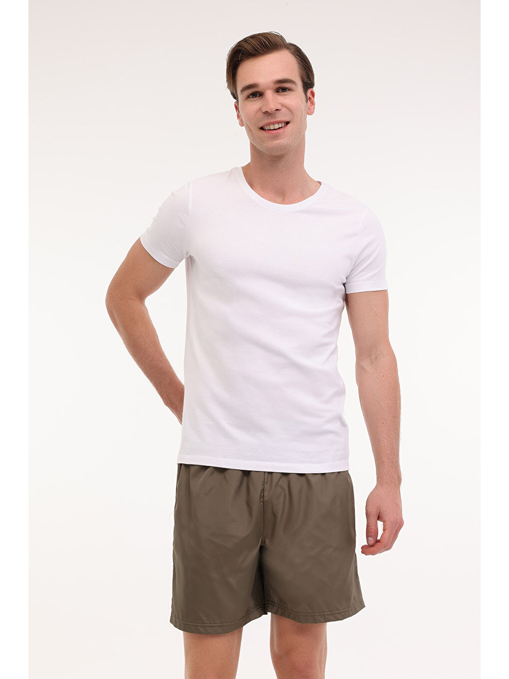 ML CARLO 19SN337 5FX Haki Erkek Deniz Şortu-2