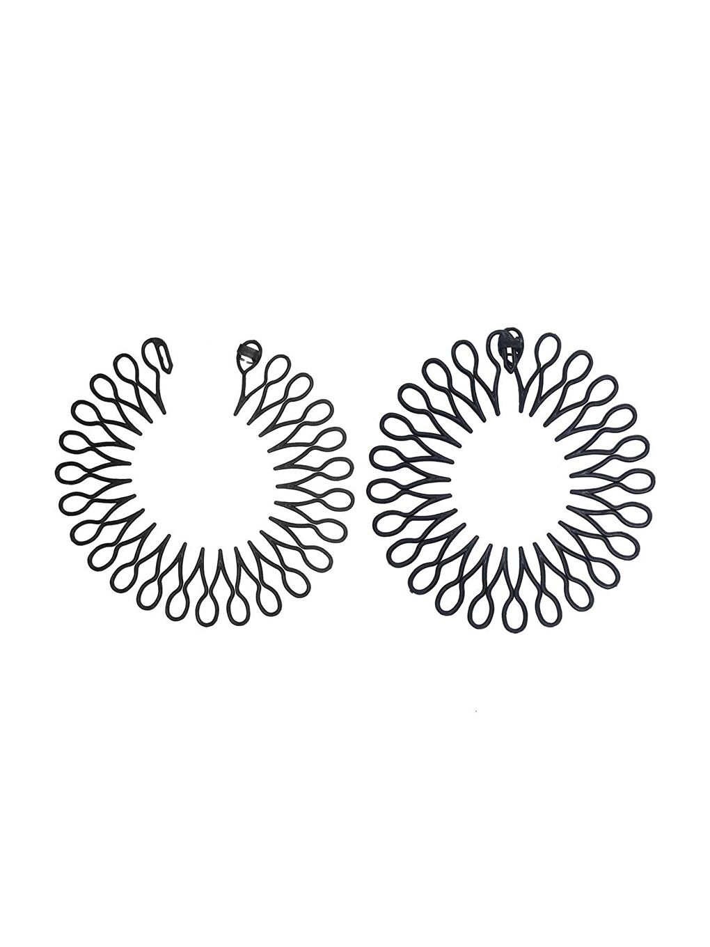 Antrasit Accordion Saç Tacı 2'li Paket-2