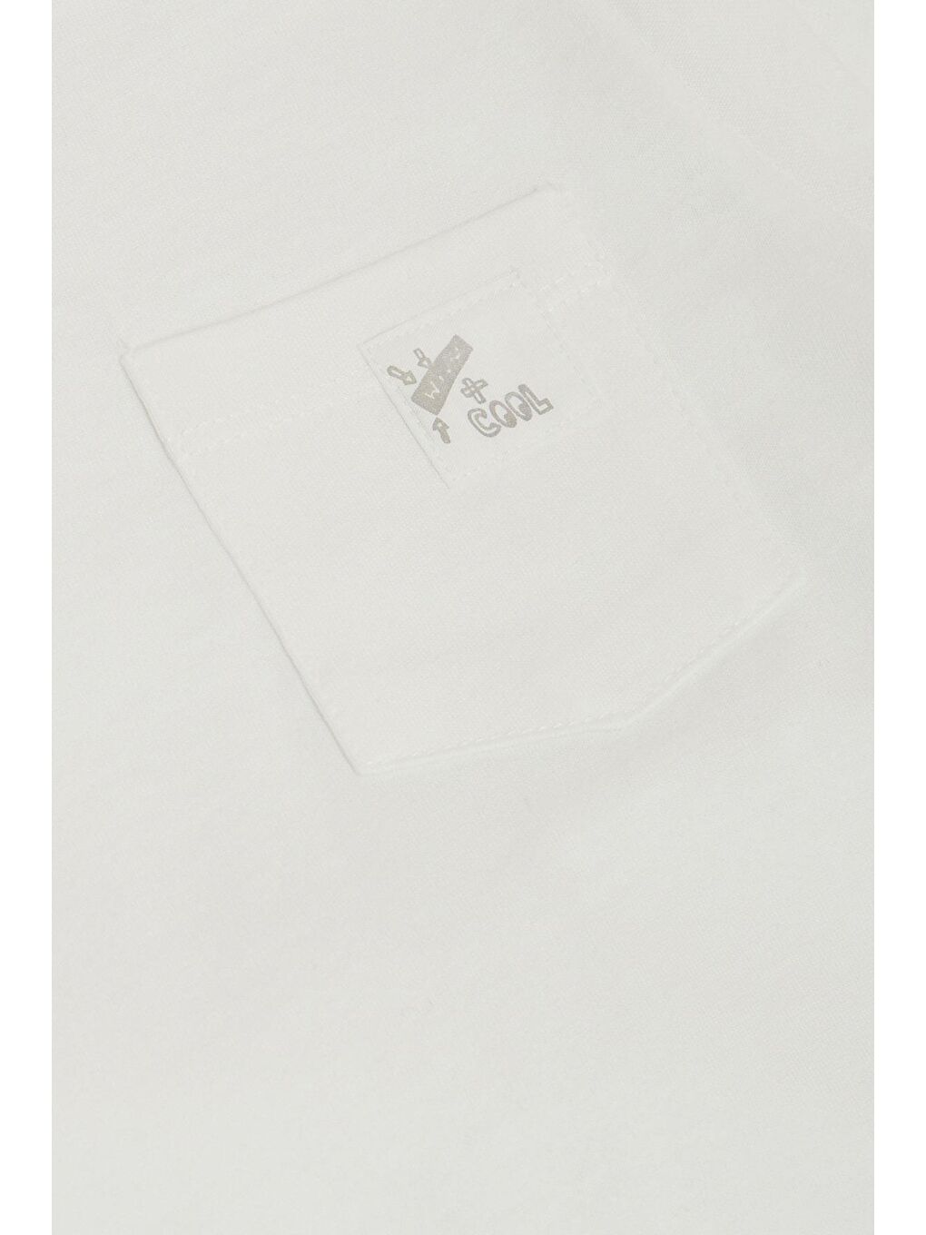 Erkek Çocuk Tişört Cool Yazı Armalı Cepli Ekru (1.5-5 Yaş)-3