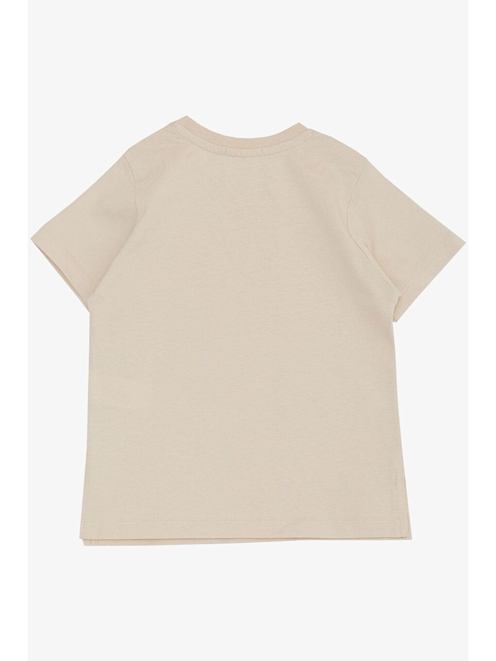 Erkek Çocuk Tişört Cool Yazı Armalı Cepli Bej (1.5-5 Yaş)-1