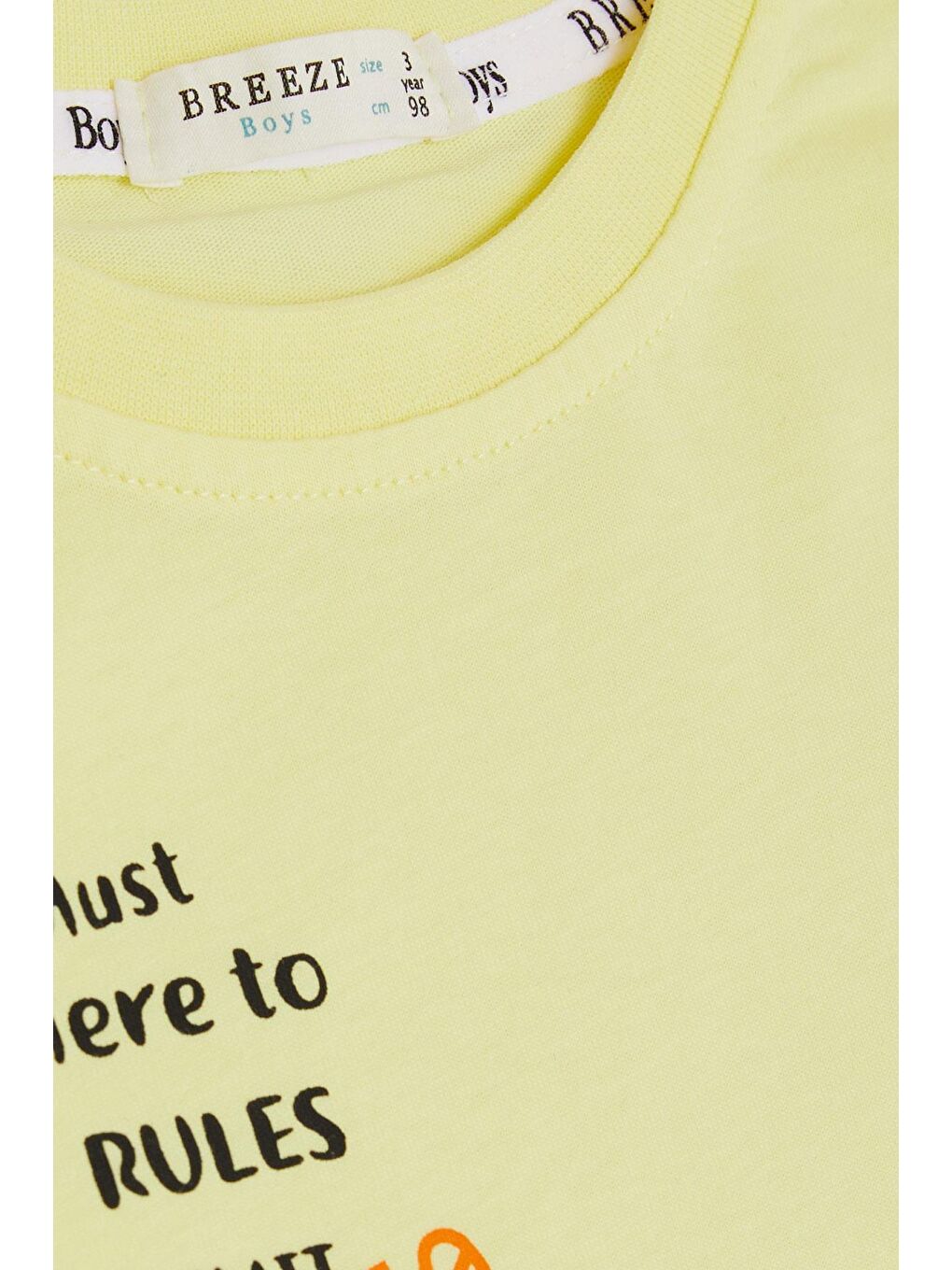 Erkek Çocuk Tişört Slogan Temalı Araba Baskılı Sarı (2-5 Yaş)-2