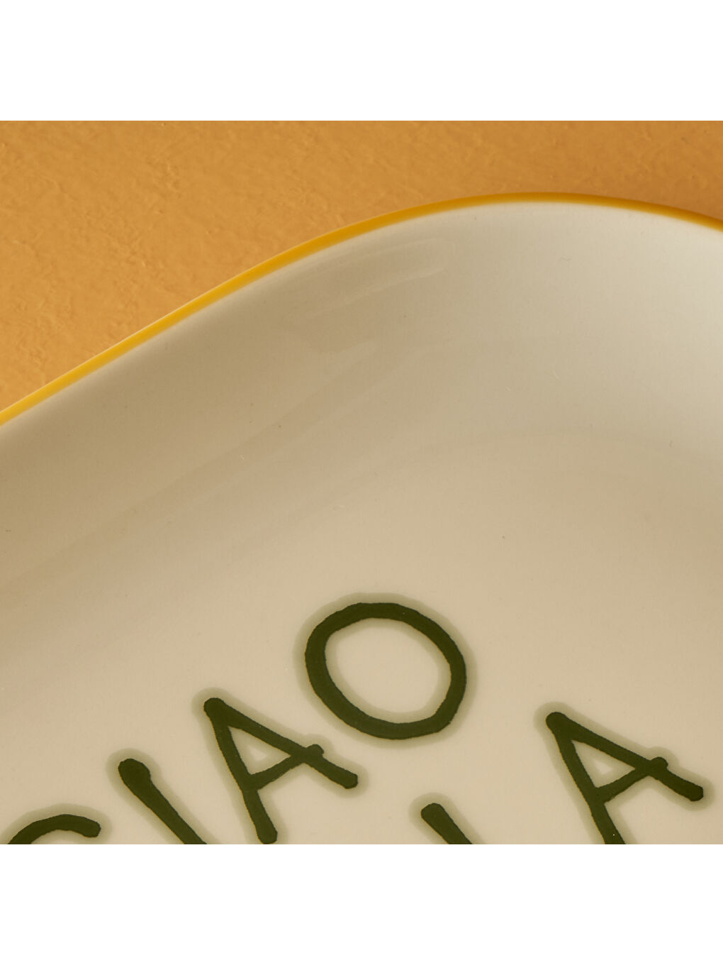 Line Oval Sunum Tabağı Sarı (18x11 cm)-1