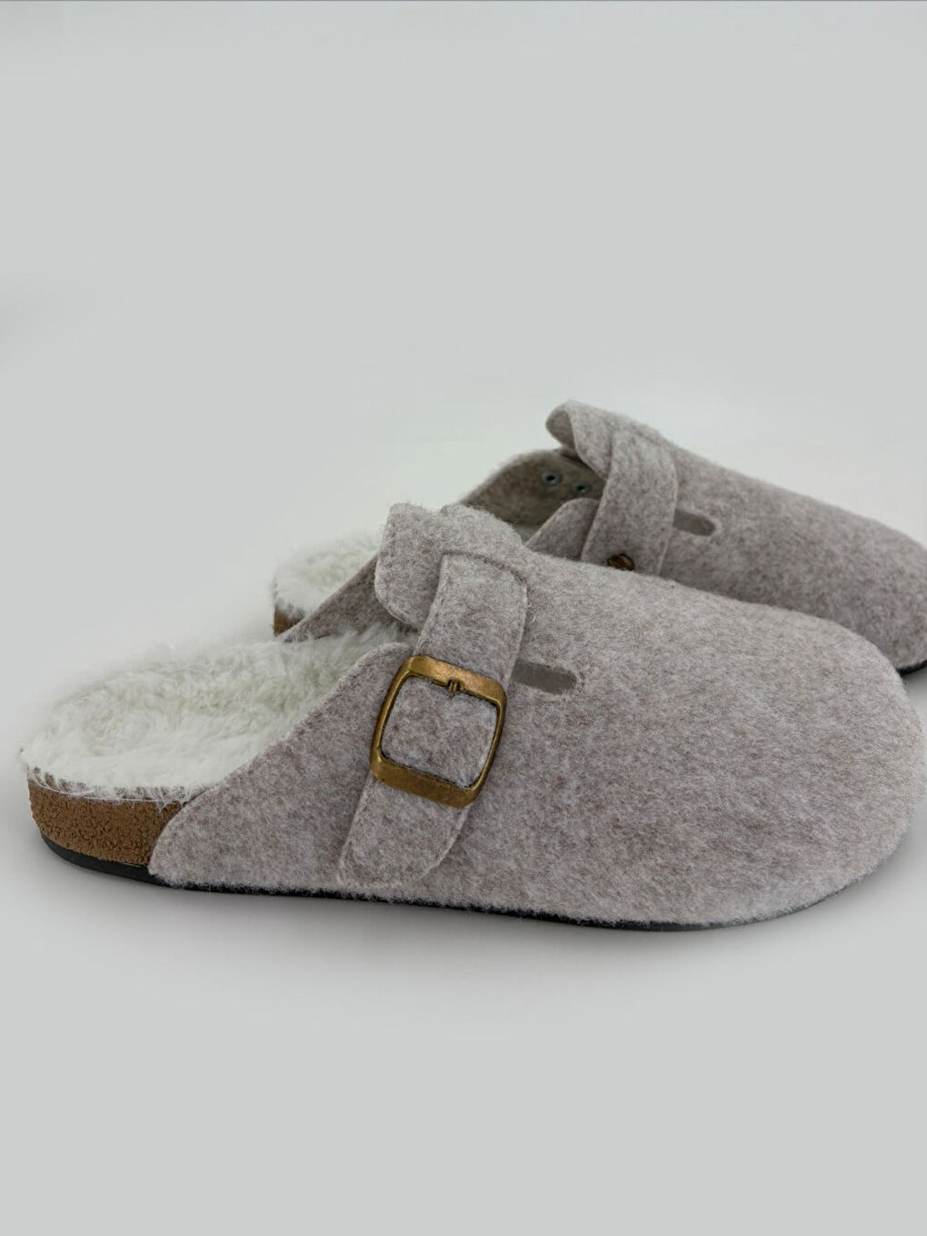 Gri Kadın Ev Terliği - FENTİ-1