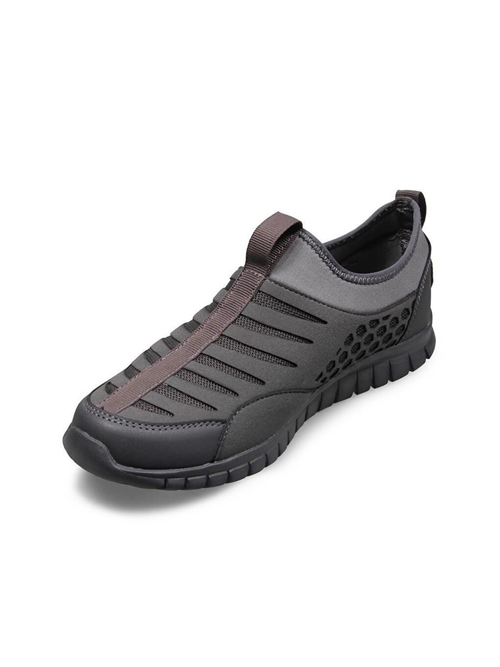 Gri Mandala Erkek Slip-On Füme Yürüyüş Ayakkabısı-1