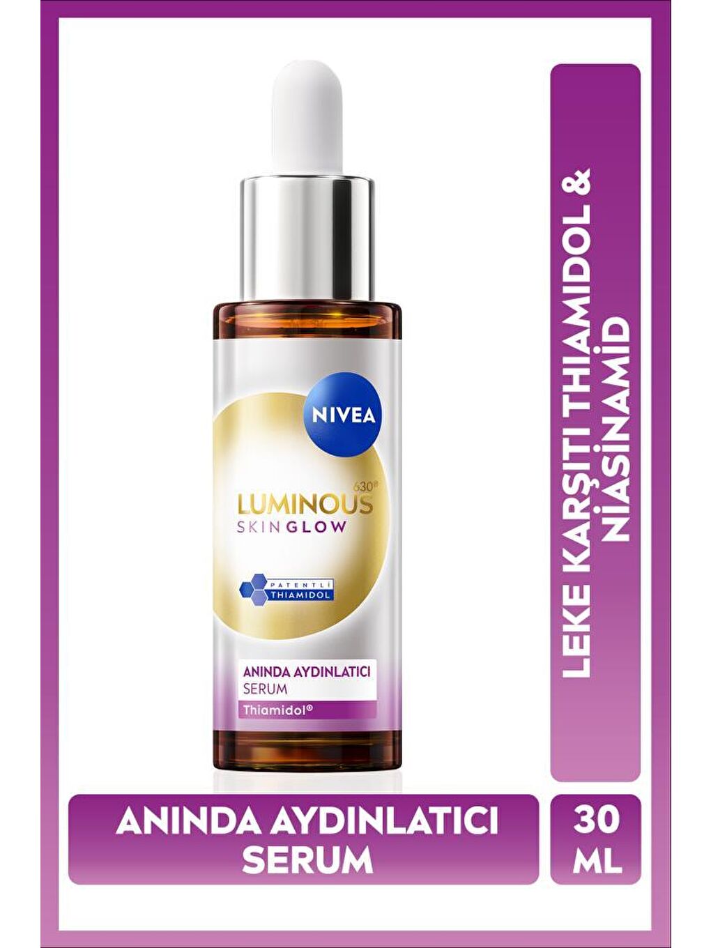 Luminous630 Skin Glow Anında Aydınlatıcı Serum 30ml, Eşit Cilt Tonu, Thiamidol, Niasinamid, AloeVera